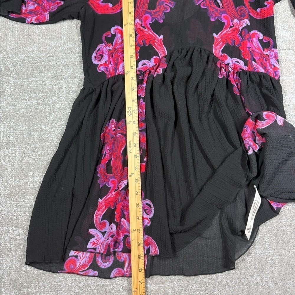 Intimately Free People Printed Black Pink Tunic Mini Top Dress READ BELOW - Picture 6 of 7